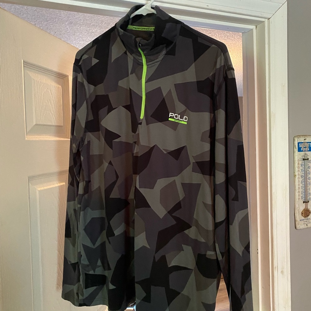 Polo by Ralph Lauren Black and Green Lightweight Camouflage Jacket